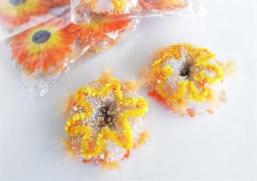 FIORE con PIUME Arancio