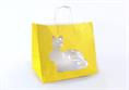 SHOPPER COLOMBA con FINESTRA cm.35x32 h.25 GIALLA